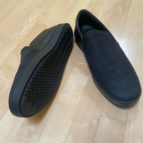 RAG & BONE Black sz. 46 NUBUCK LEATHER SLIP-ON MENS SHOES - Picture 2 of 7